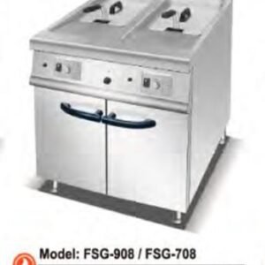 2 TANK 2-BASKET GAS FRYER WITH CABINET