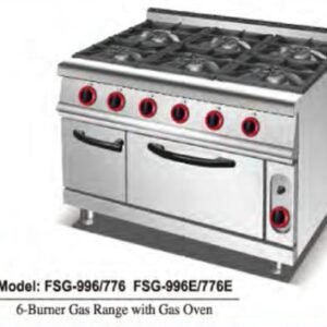 6 BURNER GAS RANGE WITH GAS OVEN