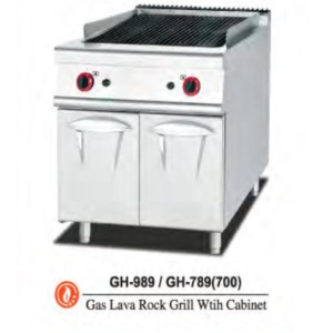 GAS LAVA ROCK GRILL WITH CABINET